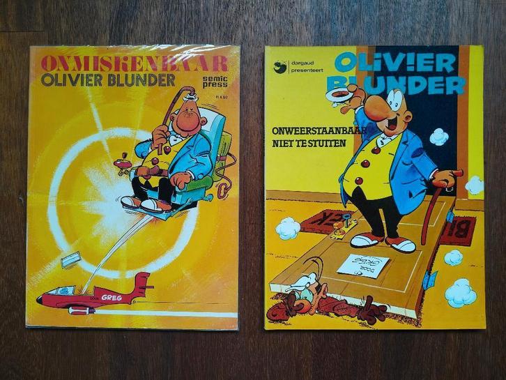 Olivier Blunder 1e druk 1O stuks, Boeken, Stripboeken, Zo goed als nieuw, Meerdere stripboeken, Ophalen of Verzenden