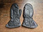 leer wol wanten zwart, Ophalen of Verzenden, Gedragen, Maat 52/54 (L), Handschoenen