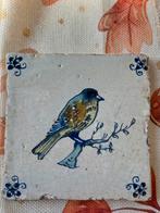 Antieke tegel majolica vogel, Ophalen of Verzenden