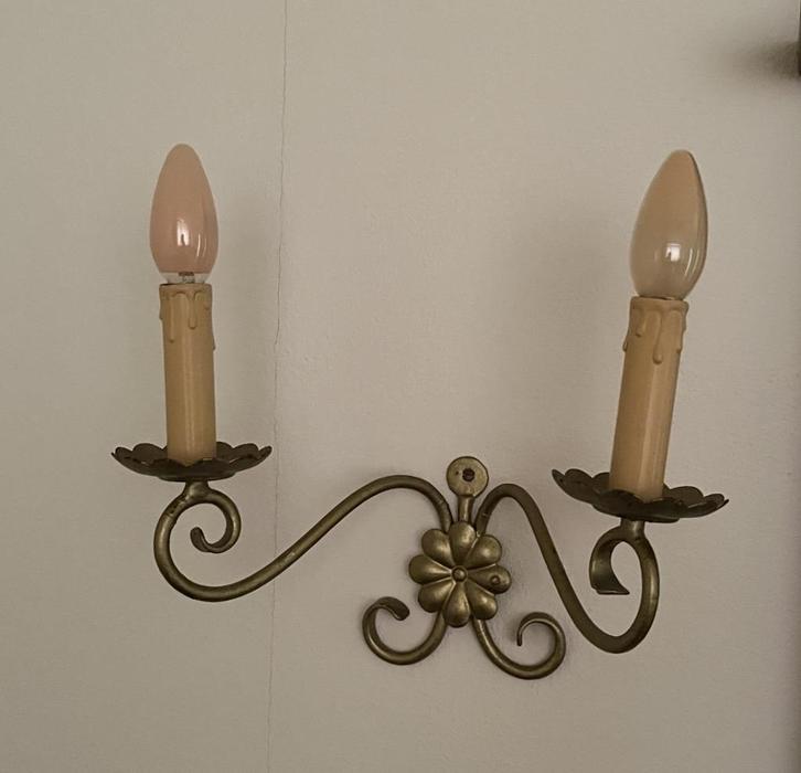 Vintage wandlamp kandelaars, Huis en Inrichting, Lampen | Wandlampen, Zo goed als nieuw, Overige materialen, Ophalen of Verzenden