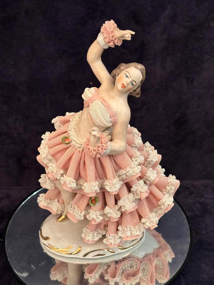 Saksisch Dresden Porselein Danseres Figuur, Antiek en Kunst, Antiek | Porselein, Ophalen