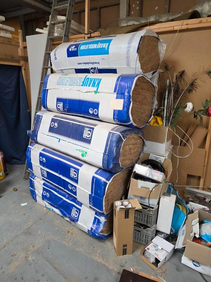 6 pakken Knauf Acoustifit glaswol isolatie, Doe-het-zelf en Verbouw, Isolatie en Afdichting, Nieuw, Vloerisolatie, Muurisolatie