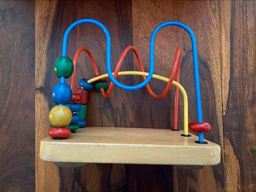 Houten kralenrek / kralenspiraal, Kinderen en Baby's, Speelgoed | Houten speelgoed, Gebruikt, Overige typen, Ophalen of Verzenden