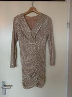 Glitterjurk pailetten rose goud maat S, Ophalen of Verzenden, Zo goed als nieuw, Maat 36 (S), Boven de knie