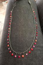 Vintage Konplott Ketting - Roze & Rode Kristallen, Sieraden, Tassen en Uiterlijk, Ophalen of Verzenden, Zo goed als nieuw, Overige kleuren