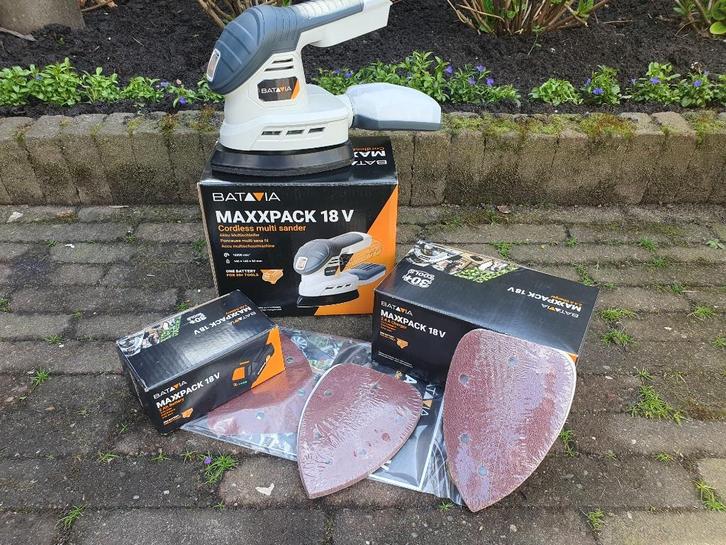 Batavia 18V multischuur machine met Accu en Lader € 70,00, Doe-het-zelf en Verbouw, Gereedschap | Schuurmachines, Nieuw, Overige typen