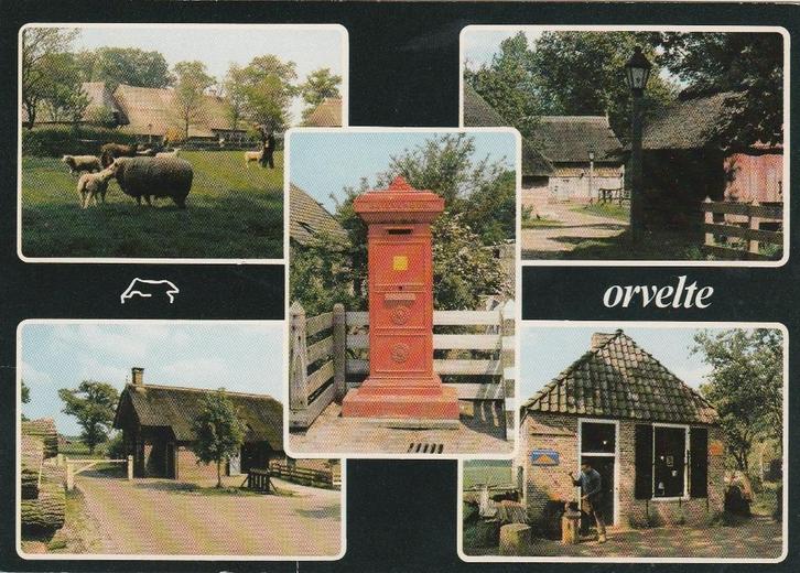 ORVELTE Schapen Boerderij Brievenbus Smederij, Verzamelen, Ansichtkaarten | Nederland, Ongelopen, Drenthe, 1980 tot heden, Verzenden
