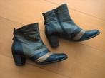 Zeer aparte 3-kleurige leren enkellaars GABOR 39 snazzeys, Kleding | Dames, Schoenen, Verzenden, Lage of Enkellaarzen, Gabor, Zo goed als nieuw
