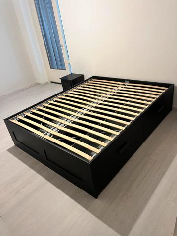 IKEA Brimnes bedframe met lades en lattenbodem 160x200 ZGAN - afbeelding 3