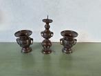Bronzen Japanse Altaar Set, Antiek en Kunst, Antiek | Koper en Brons, Ophalen of Verzenden