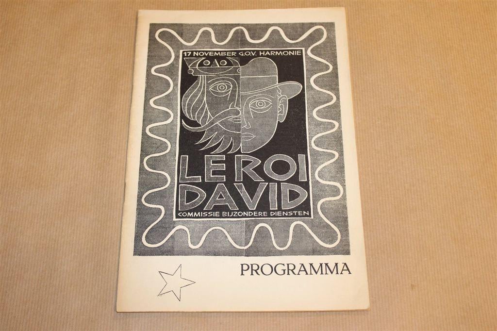 Le Roi David Programma Groningen — Zeldzaam — ca. 1950, Boeken, Ophalen of Verzenden, Gelezen