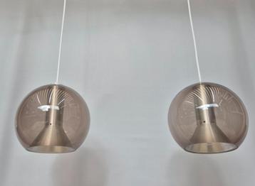 Vintage hanglamp - Raak 2 globes - Jaren 70 beschikbaar voor biedingen