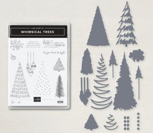 Stampin' Up! bundel Whimsical Trees dennenbomen kerstbomen, Hobby en Vrije tijd, Kaarten | Zelf maken, Nieuw, Overige typen, Kerst
