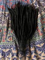 30 zwarte nieuwe human hair dread extensions 35-40cm 180€, Ophalen of Verzenden, Nieuw, Pruik of Haarverlenging