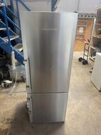 Liebherr RVS combi koelkast schoon garantie, 200 liter of meer, 45 tot 60 cm, Zonder vriesvak, Gebruikt