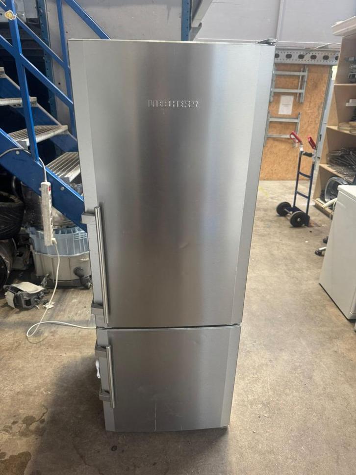 Liebherr RVS combi koelkast schoon garantie, Witgoed en Apparatuur, Koelkasten en IJskasten, Gebruikt, Zonder vriesvak, 200 liter of meer