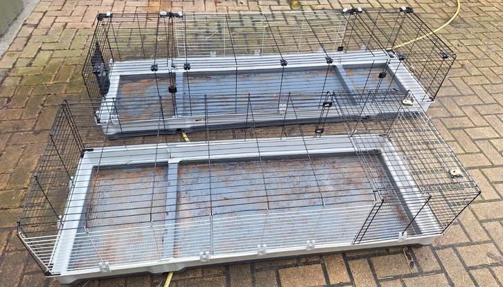 Twee grote cavia - konijnen kooien Ferplast Krolik, Dieren en Toebehoren, Knaagdieren en Konijnen | Hokken en Kooien, Zo goed als nieuw