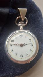 Antiek zilveren zakhorloge met musketon, Sieraden, Tassen en Uiterlijk, Horloges | Antiek, Zakhorloge, Met ketting, Voor 1900