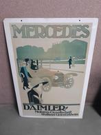 Mercedes Daimler motoren gezelschaff blik reclamebord, Antiek en Kunst, Ophalen of Verzenden