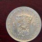 Zilveren Gulden 1943 - Wilhelmina, 1 gulden, Zilver, Ophalen of Verzenden, Koningin Wilhelmina