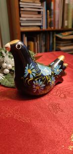 Stenen Vogelbeeld met Bloemen, Tuin en Terras, Tuinbeelden, Ophalen of Verzenden, Gebruikt, Steen, Dierenbeeld