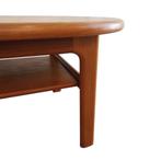 Niels Bach (DK) vintage teakhouten salontafel, Huis en Inrichting, Tafels | Salontafels, Ophalen, Gebruikt, Niels Bach (DK), 100 tot 150 cm