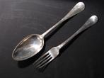 Lepel en Vork antiek zilver Utrecht G. de Mare 1780. 1528, Ophalen of Verzenden, Zilver
