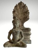 Bronzen Boeddha in Khmer-stijl, Ophalen of Verzenden, Gebruikt