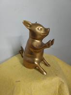 13898) mooi groot messing  varken   hoog 15cm, Ophalen of Verzenden