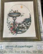 BORDUURPAKKET PERMIN OF COPENHAGEN VOGELTJES BADDEREN, Verzenden, Nieuw, Handborduren, Borduurpakket
