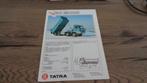 Folder  TATRA  815  vierachser  KIPPER, Verzenden, Nieuw, Overige merken