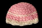 Roze met wit babymutsje nieuw, Kinderen en Baby's, Babykleding | Mutsen, Sjaals en Wanten, Maat 62, Meisje, Handgemaakt, Nieuw