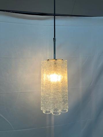 Vintage hanglamp of kroonluchter met ijsglas Doria Leuchten beschikbaar voor biedingen