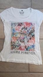 Mooi wit bedrukt shirt van Royal Chicks, Kleding | Dames, Wit, Ophalen of Verzenden, Zo goed als nieuw, Korte mouw