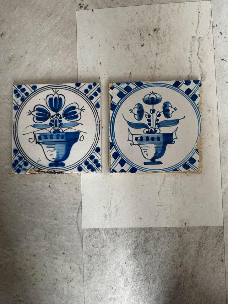 Antieke Tegeltjes - Delfts Blauw, Antiek en Kunst, Antiek | Wandborden en Tegels, Ophalen of Verzenden