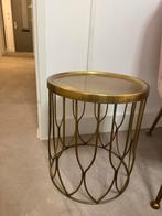 Bijzettafeltje goud, Huis en Inrichting, Tafels | Bijzettafels, Ophalen, Minder dan 45 cm, Minder dan 55 cm, Metaal of Aluminium