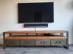 Industrieel TV meubel, Ophalen, Zo goed als nieuw, 200 cm of meer, Minder dan 100 cm