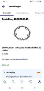 Kettingblad Road 5/130 maat 39 tanden. Merk Stronglight., Fietsen en Brommers, Fietsonderdelen, Nieuw, Ophalen of Verzenden