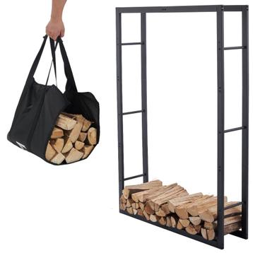 Houtopslag | Brandhoutrek | Houtrek | 100x25x148cm | Staal beschikbaar voor biedingen