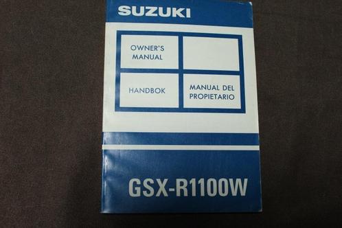 Suzuki GSX-R1100W 1992  motorcycle owner's manual GSX R1100, Motoren, Handleidingen en Instructieboekjes, Suzuki, Ophalen of Verzenden