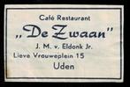 suikerzakje 373 De Zwaan Uden, Verzamelen, Suikerzakjes, Ophalen of Verzenden, Nederland