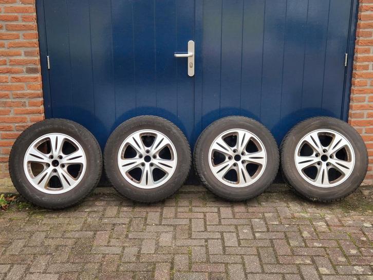Winterbanden met velg lichtmetaal 215/60 R16 - 5x108, Auto-onderdelen, Banden en Velgen, Banden en Velgen, Winterbanden, 16 inch