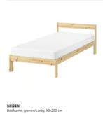 4 ikea bedden "NEIDEN" frame/ lattenbodem/ matras/ hoeslaken, Huis en Inrichting, Ophalen, 90 cm, Zo goed als nieuw, 200 cm