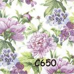 Servetten decoupage/bullet journal - pioenrozen C650, Verzenden, Nieuw, Materiaal