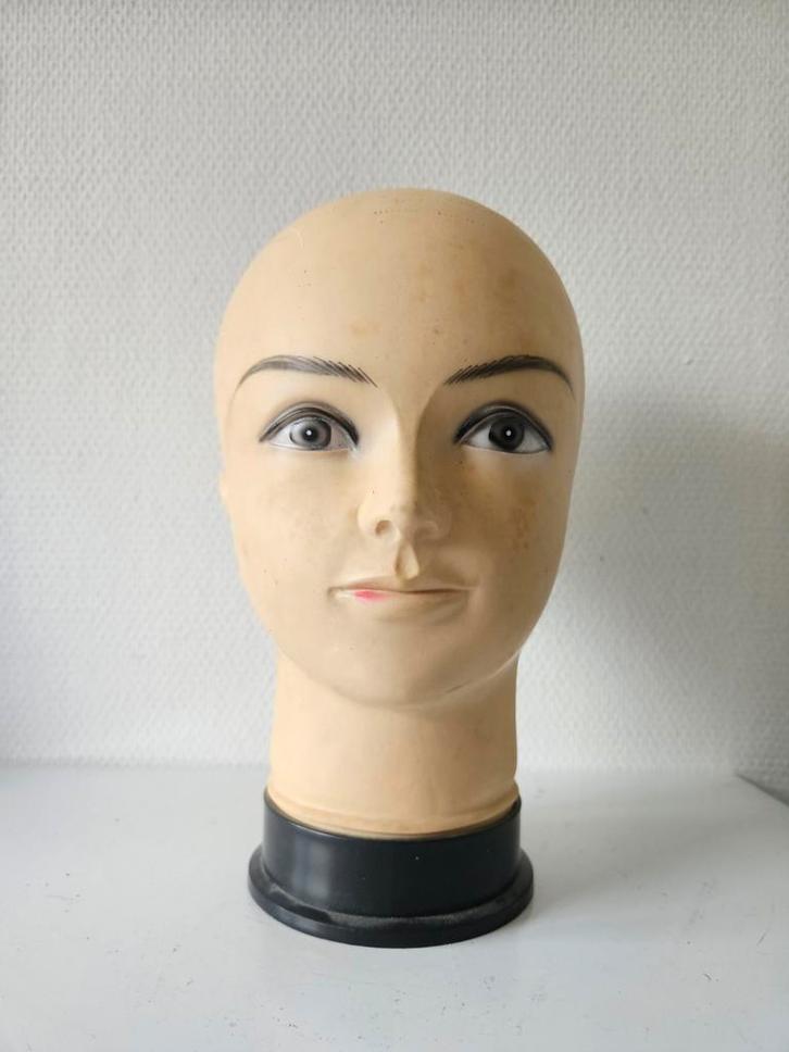 Vintage mannequin hoofd, Antiek en Kunst, Curiosa en Brocante, Ophalen of Verzenden