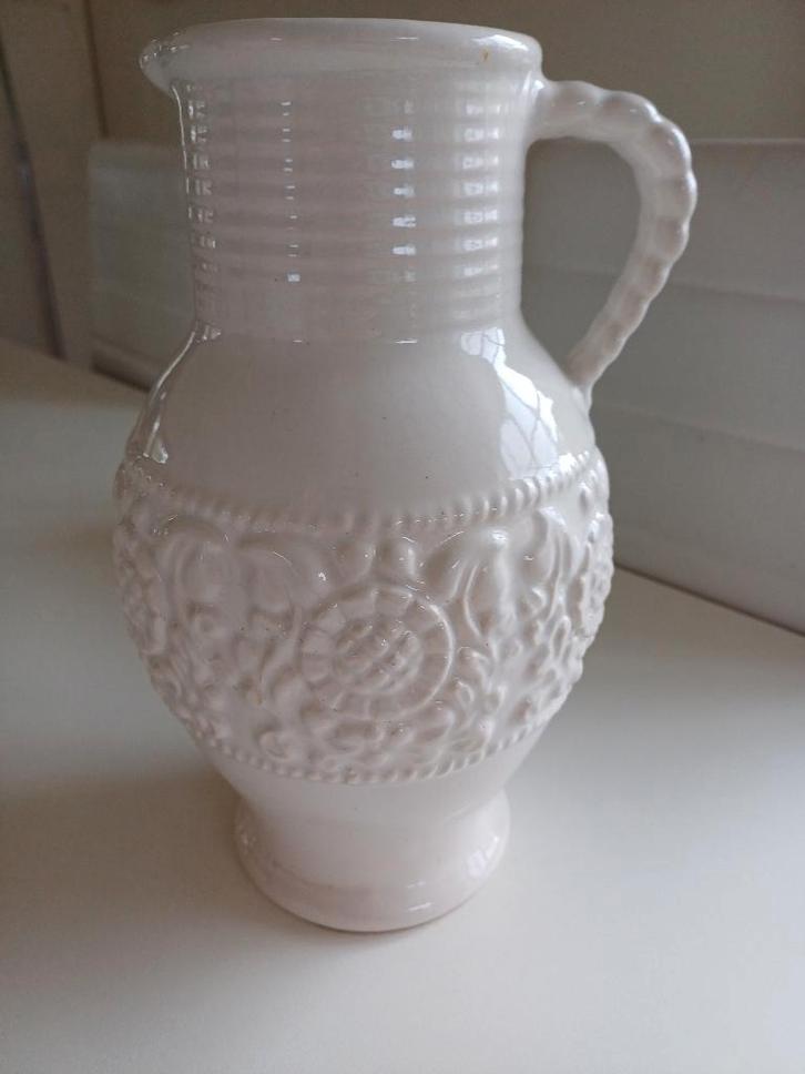 mid century West Germany 1635 25, Huis en Inrichting, Woonaccessoires | Vazen, Gebruikt, Wit, Minder dan 50 cm, Aardewerk of Porselein