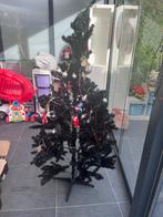 Zwarte kunst kerstboom 180 cm met lichtjes, Diversen, Ophalen of Verzenden, Zo goed als nieuw