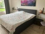 Boxspring antraciet 200x200 cm, Ophalen, Gebruikt, Tweepersoons