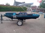 Complete set De Schavuyt Stalen boot/vlet/Grachtenboot/Sloep, Watersport en Boten, Benzine, Buitenboordmotor, Polyester, Gebruikt
