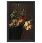 Fruit en Wijn - Jan Davidsz. de Heem canvas + baklijst 60x90, Huis en Inrichting, Woonaccessoires | Schilderijen, Tekeningen en Foto's